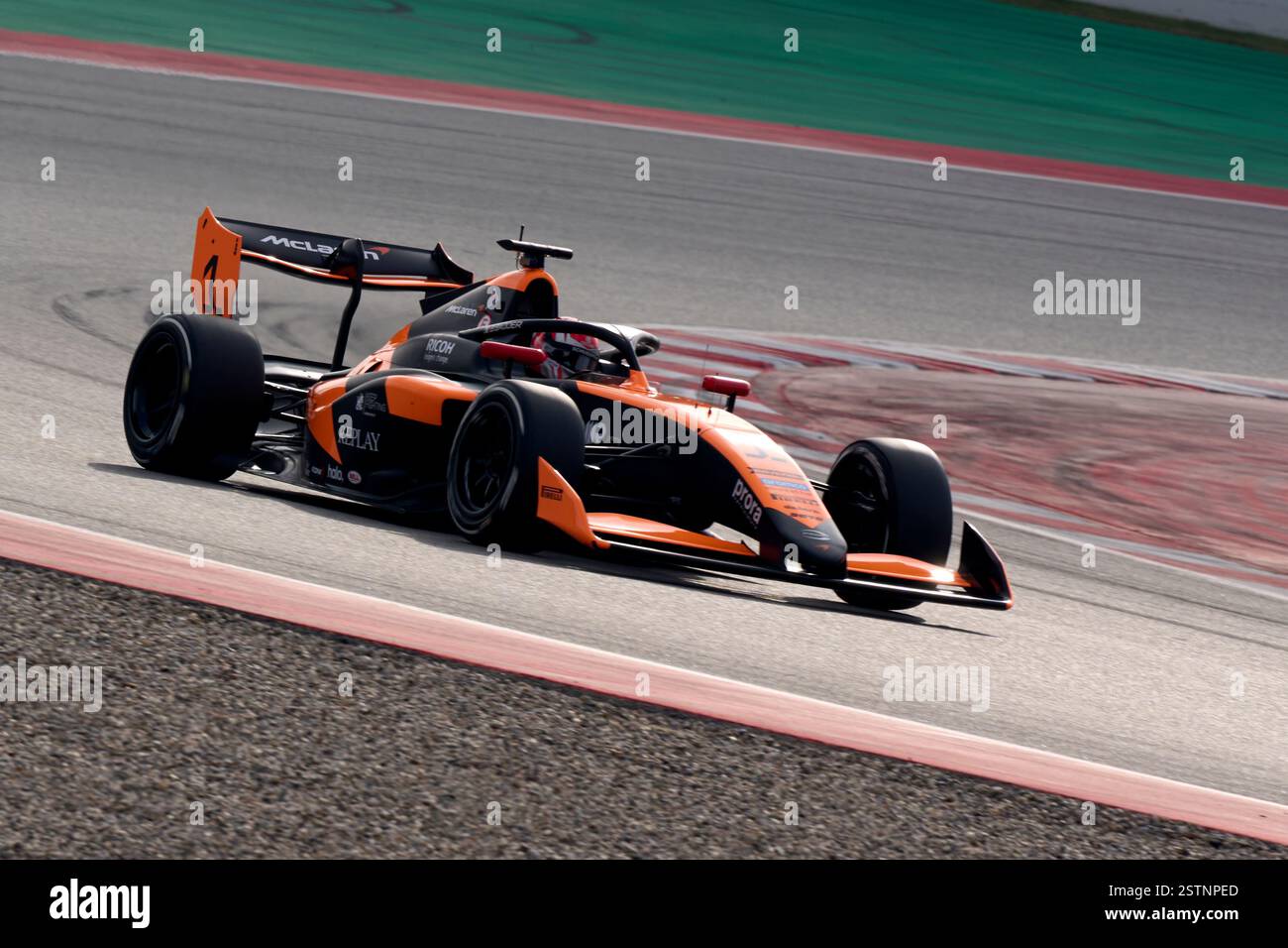 BARCELONE, ESPAGNE - 19 FÉVRIER : Brando Badoer, Italien, et Prema Racing (1) roulent sur piste lors des essais de formule 3 sur le circuit de Barcelona-Catalunya le 19 février 2025 à Barcelone, Espagne. (Photo de Pablo Rodriguez/Quality Sport images) Banque D'Images