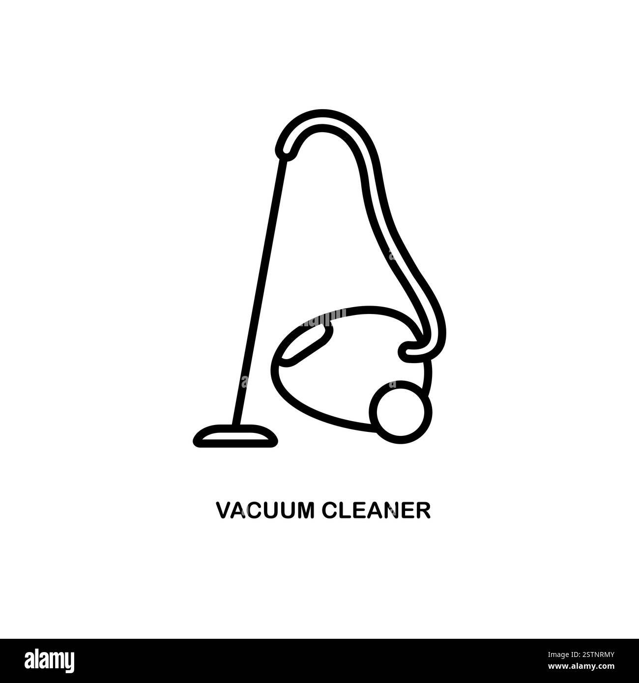 Icône de contour de l'aspirateur. Illustration vectorielle. Contour modifiable. Icône isolée adaptée au web, aux infographies, aux interfaces et aux applications. Illustration de Vecteur