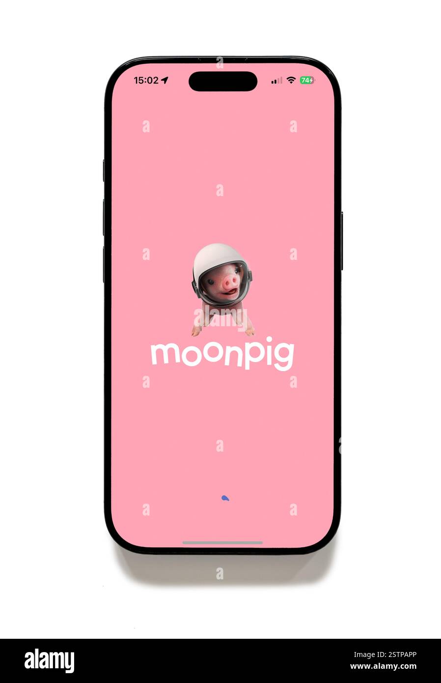Application Moonpig sur un iPhone 16 plus Banque D'Images