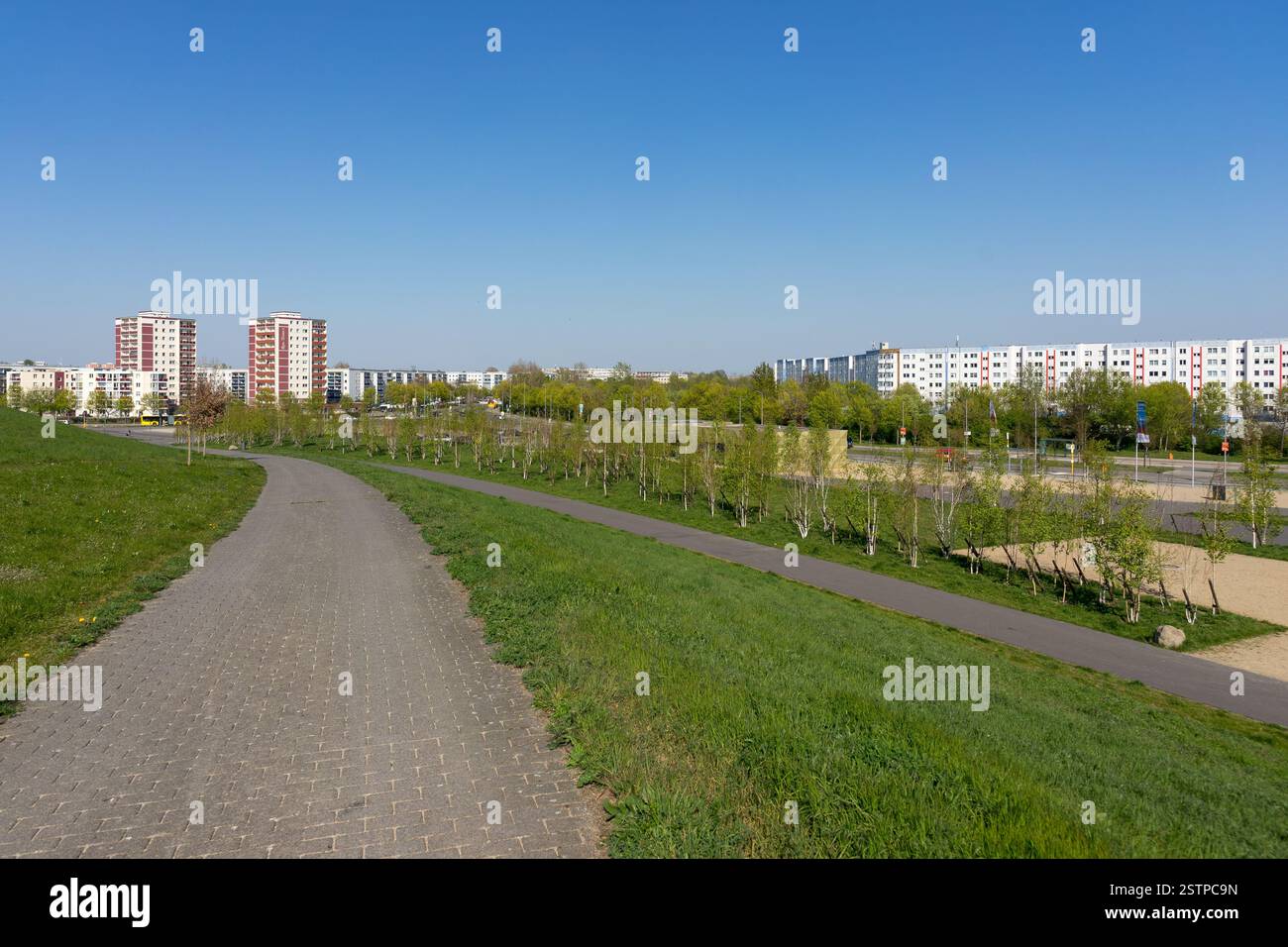 Quartiers résidentiels du quartier Marzahn-Hellersdorf. Banque D'Images