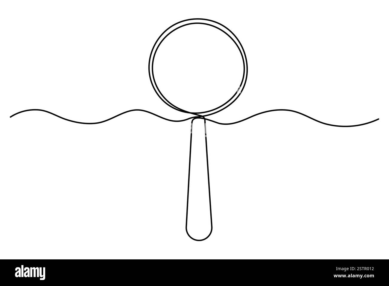 Loupe en dessin continu d'une ligne du symbole de recherche de loupe illustration vectorielle isolée Illustration de Vecteur