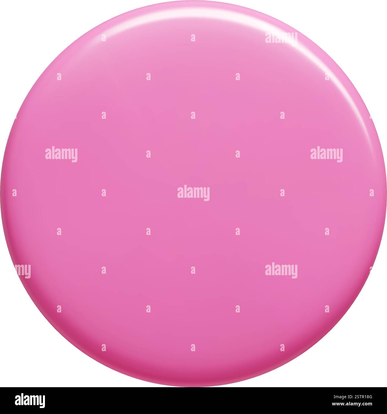 Bannière 3D arrondie rose dans le style vectoriel avec dégradé lisse et reflets brillants. Illustration de Vecteur