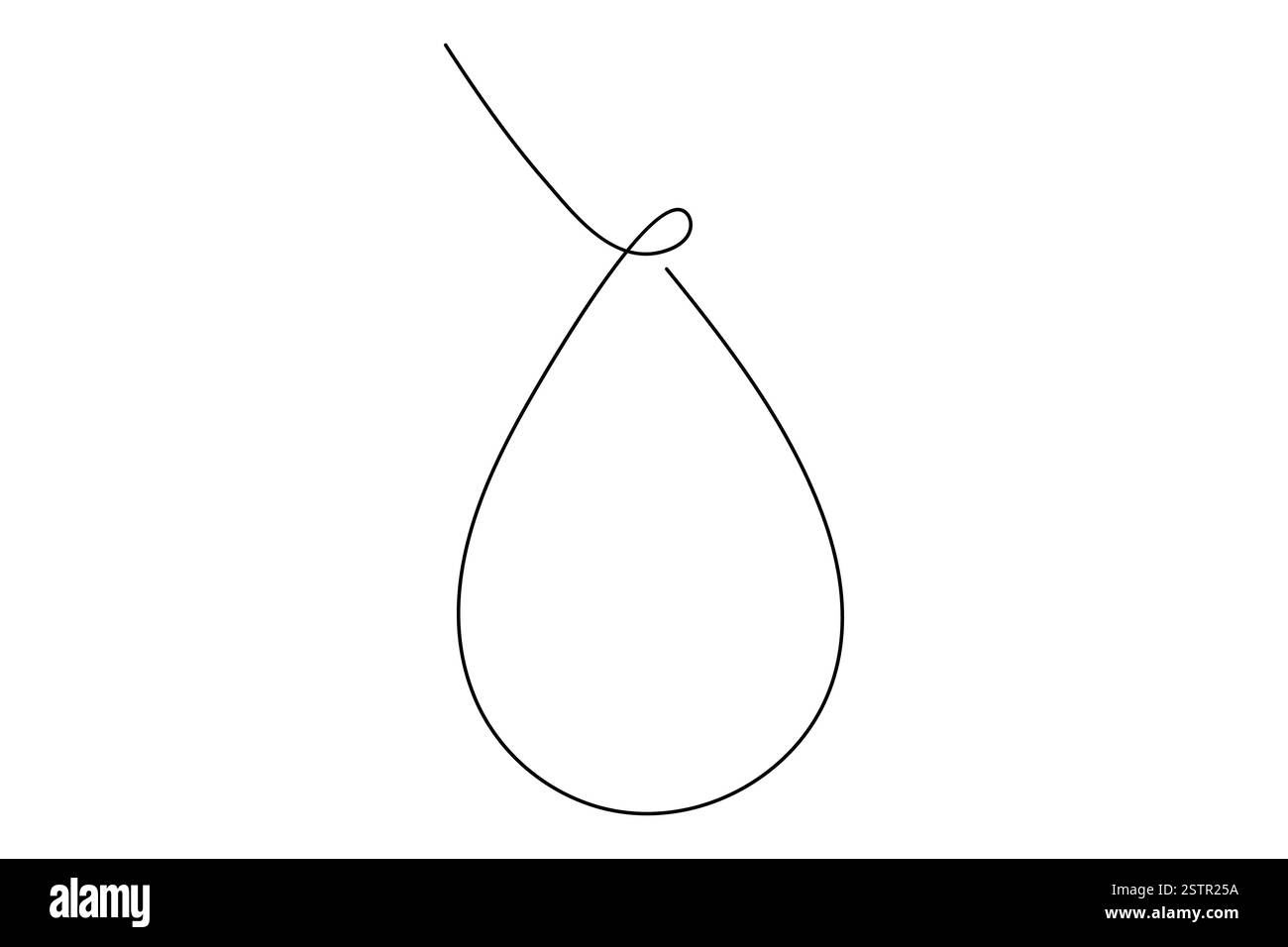 Dessin en trait continu de l'icône de ligne de goutte d'eau. icône goutte de pluie. Illustration vectorielle Illustration de Vecteur