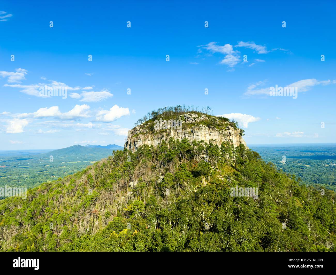 Big Pinnacle of Pilot Mountain Peak View North Carolina Banque D'Images