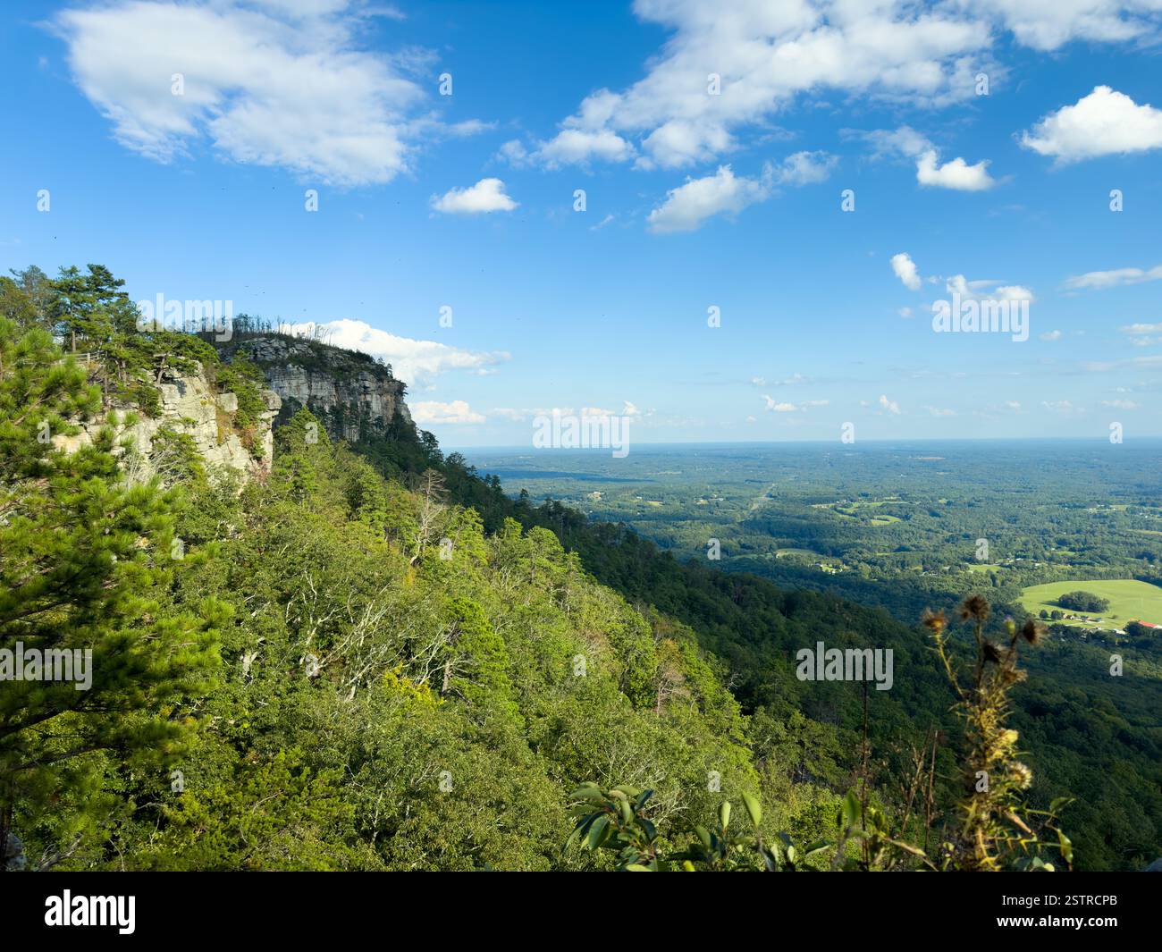 Big Pinnacle of Pilot Mountain Landscape North Carolina Banque D'Images