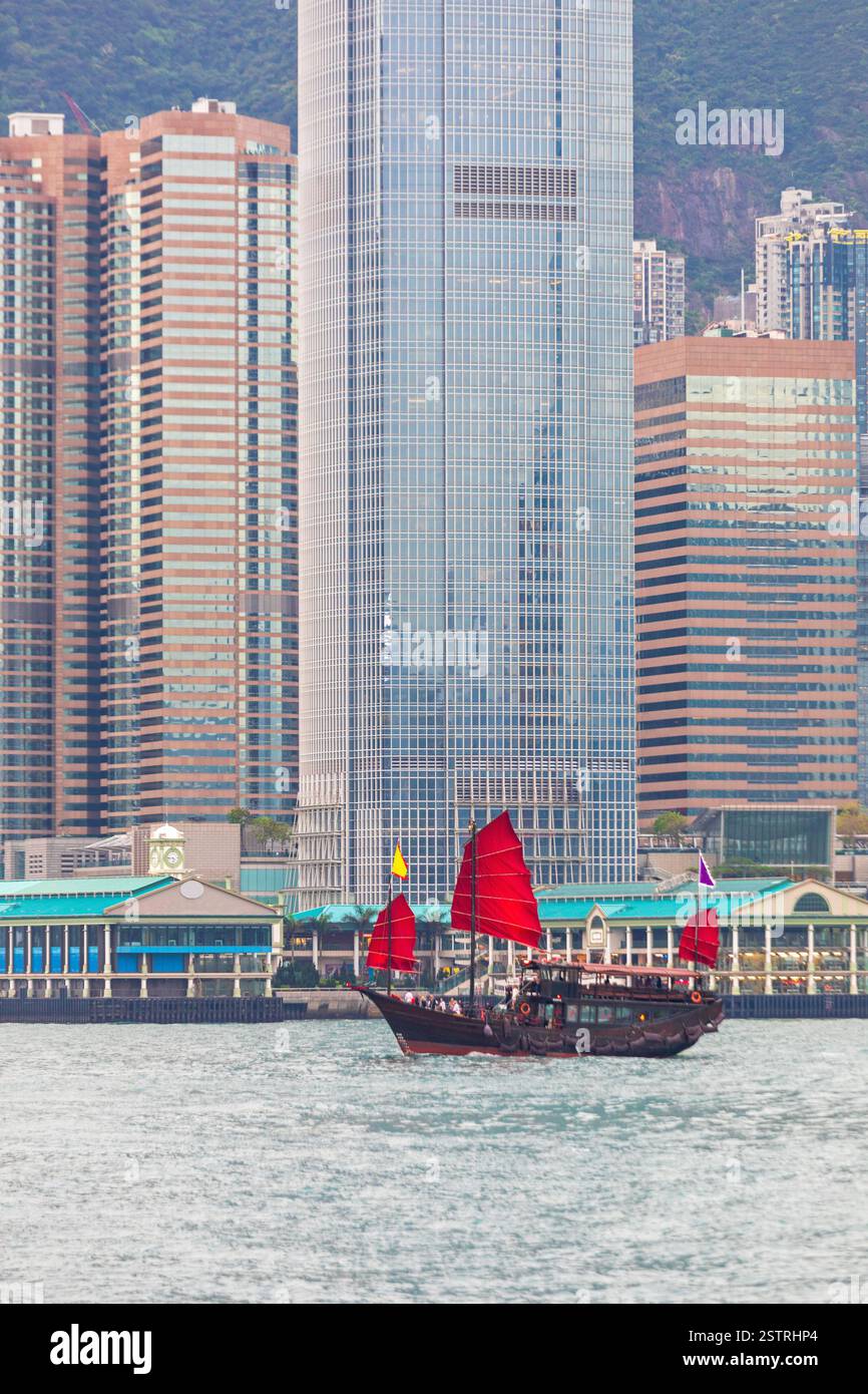 Jonque à Hong Kong Banque D'Images