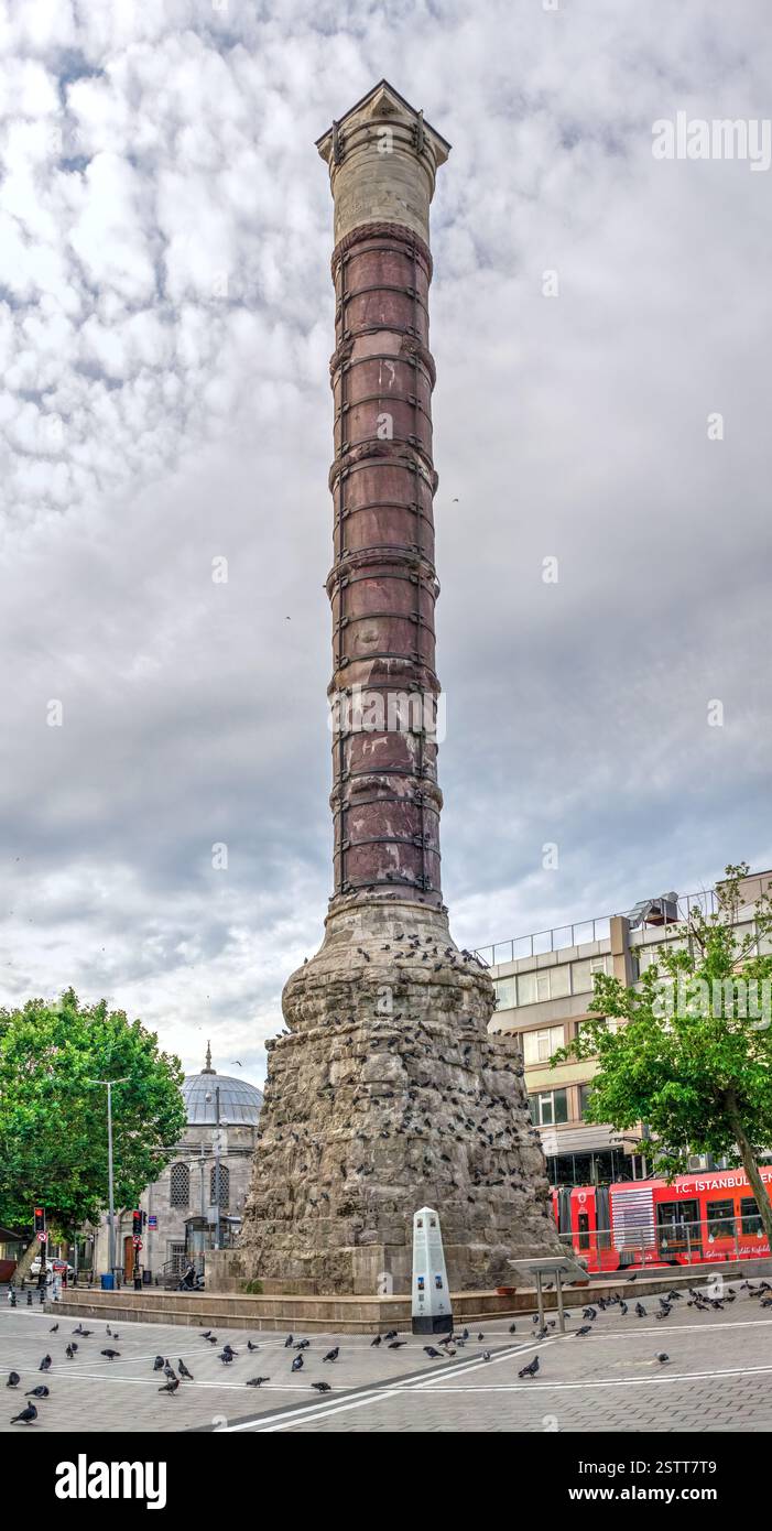 Colonne de Constantin à Istanbul, Turquie Banque D'Images