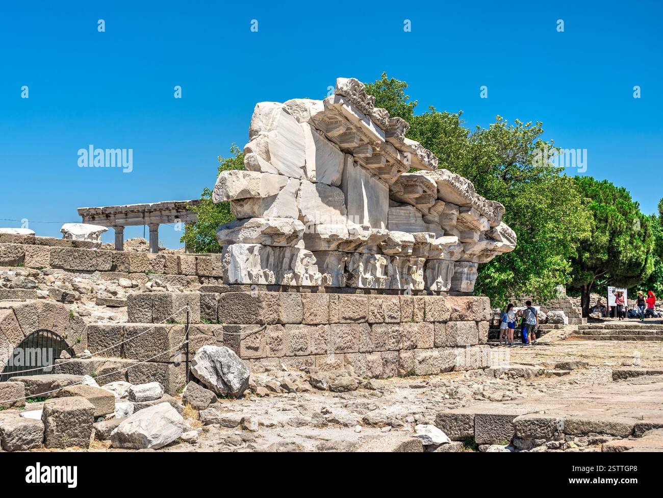 Temple de Dionysos dans la ville antique de Pergame, Turquie Banque D'Images