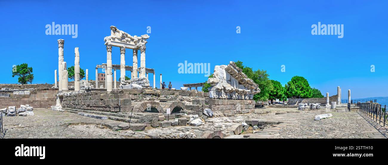 Agora dans la ville antique de Pergame, Turquie Banque D'Images
