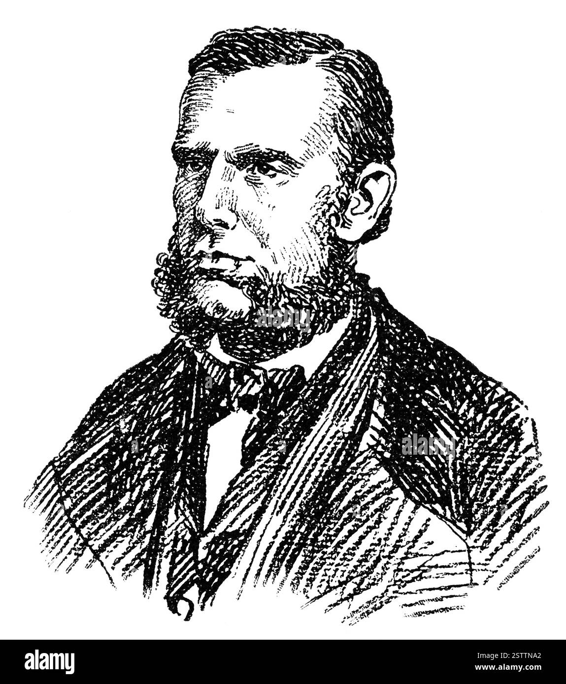 Portrait de Karl Weyprecht - explorateur austro-hongrois et officier (capitaine lieutenant) Banque D'Images