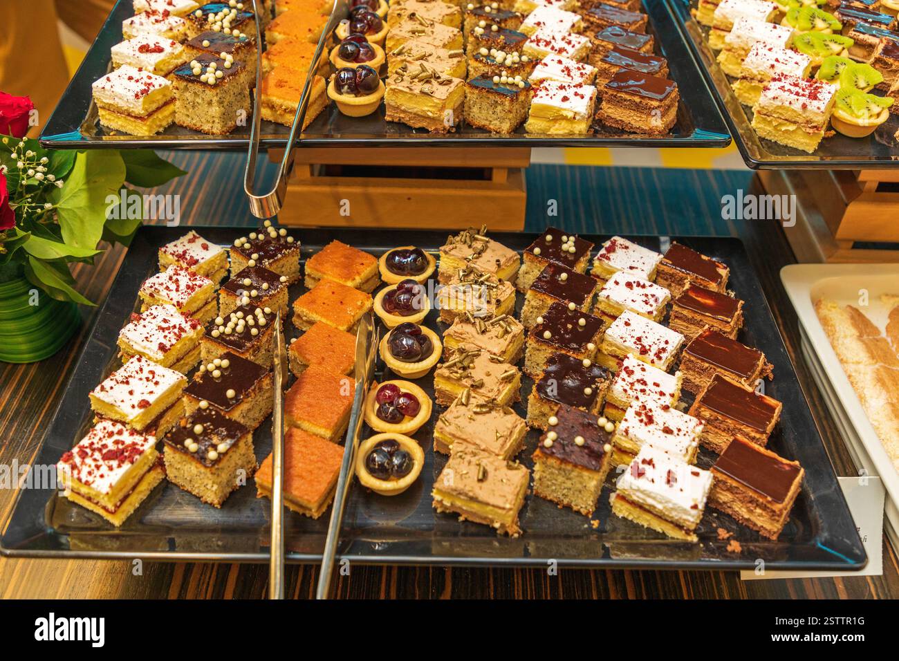 Plateau de dessert Banque D'Images