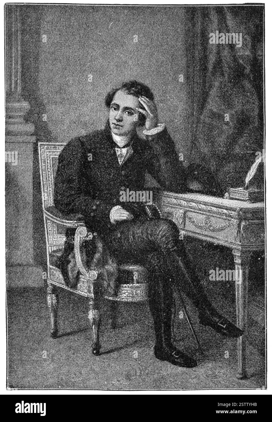 Portrait de Karl Seydelmann dans le rôle de Carlos de la tragédie en cinq actes de Clavigo. Banque D'Images