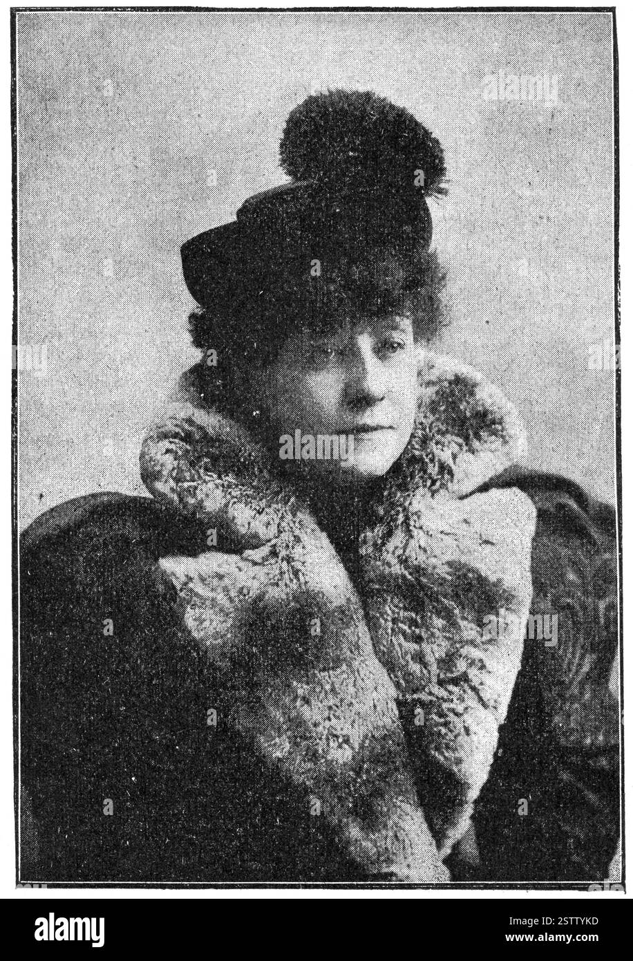 Portrait d'Adele Sandrock - une actrice germano-néerlandaise. Illustration du XIXe siècle. Banque D'Images