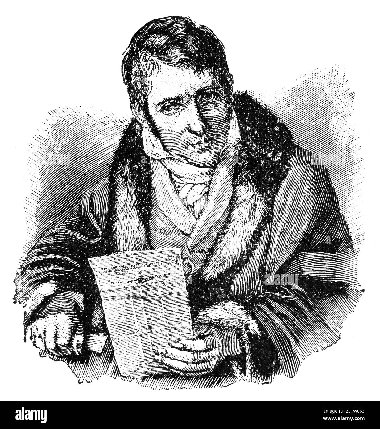 Portrait de Ludwig Boerne - un écrivain politique juif allemand et satiriste. Banque D'Images