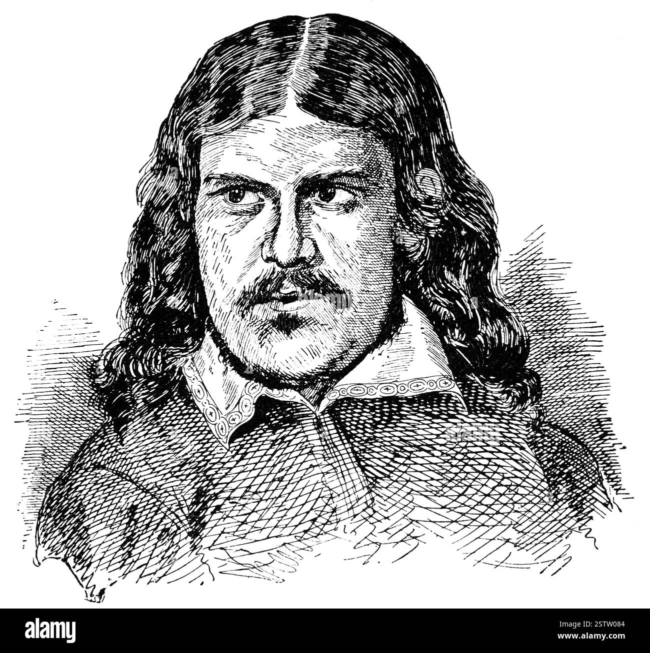 Portrait de Friedrich Rueckert - poète allemand, traducteur et professeur de langues orientales. Banque D'Images