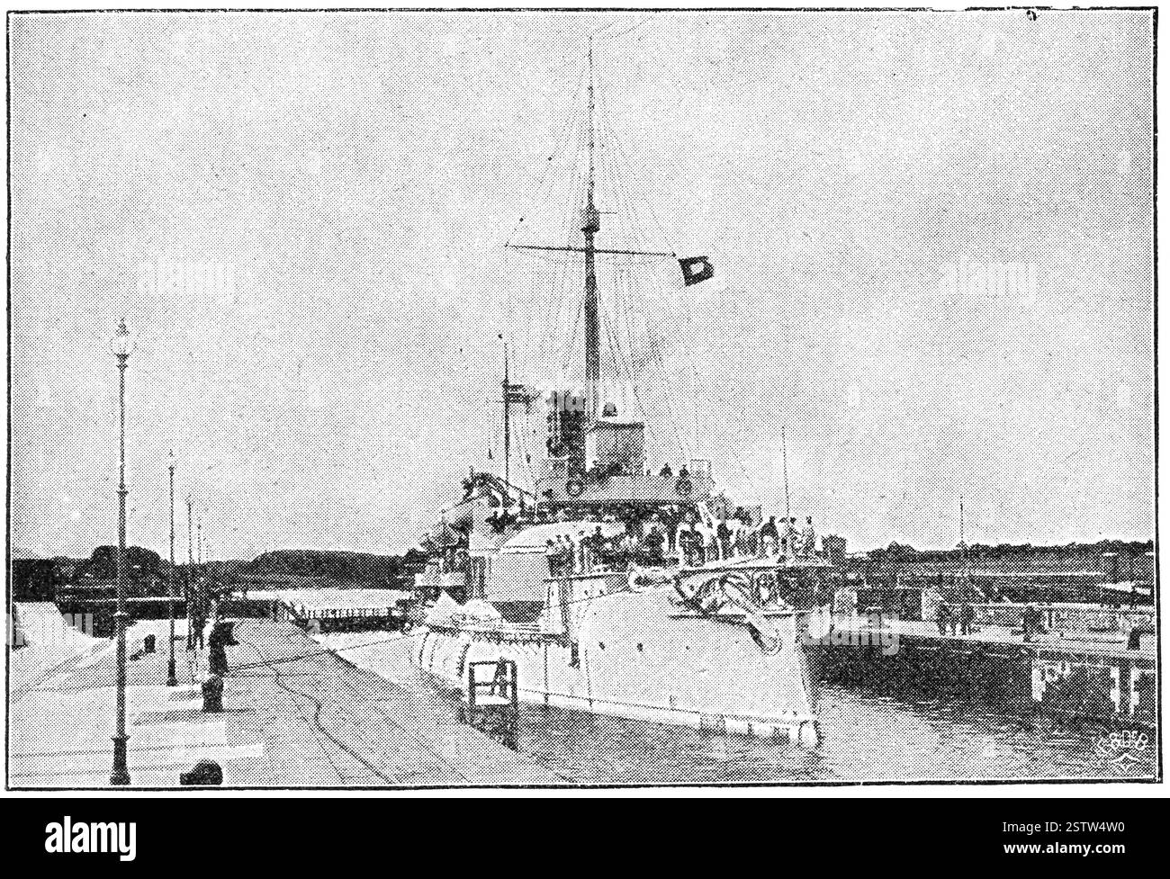 HNoMS Frithjof (1895) - canonnière de première classe (construite pour la Marine royale norvégienne). Banque D'Images