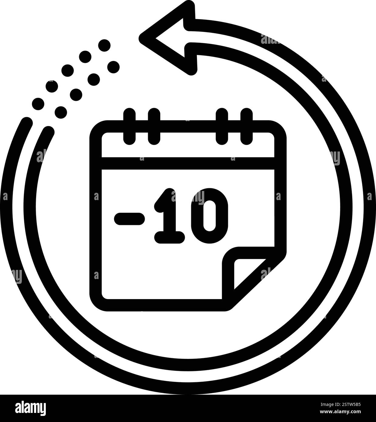 Icône pour hier, ordre du jour Illustration de Vecteur