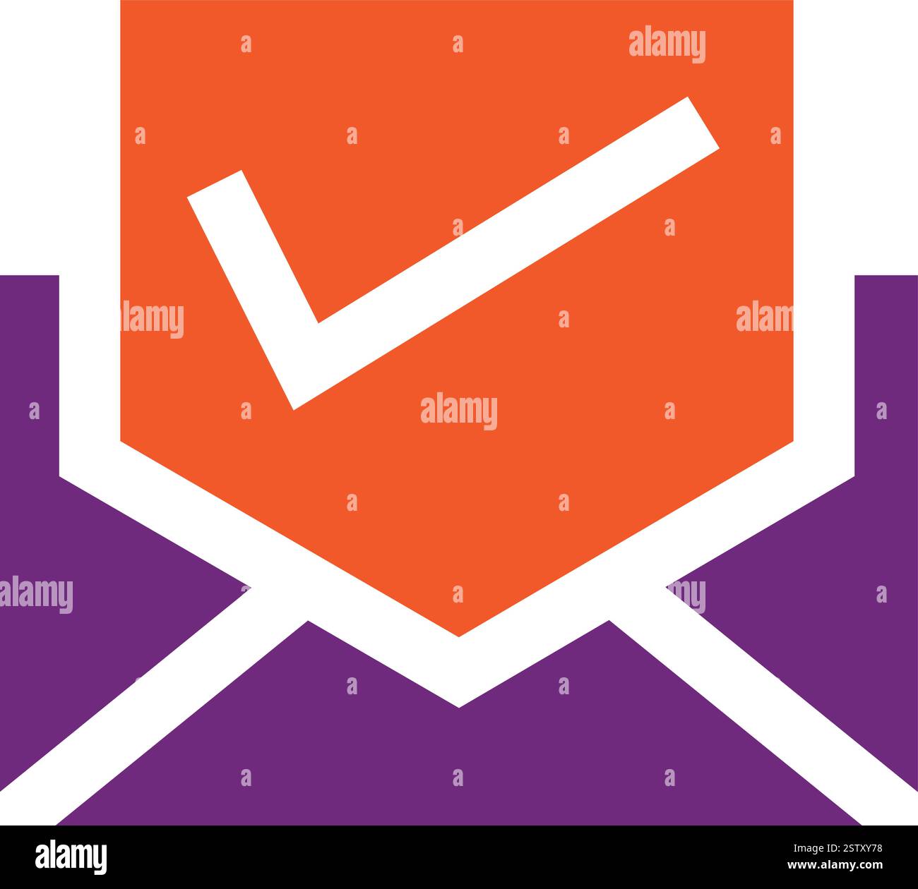 Illustration de conception d'icône vectorielle d'e-mail vérifiée Illustration de Vecteur