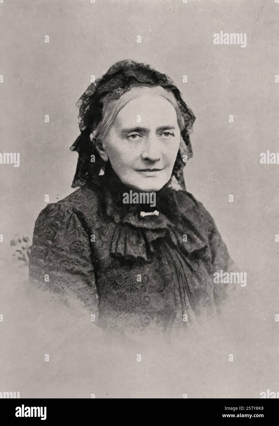 Portrait de Clara Schumann (née Clara Wieck - 1819-1896) pianiste allemande dans la vieillesse. Veuve du compositeur Robert Schumann - document historique, photographe inconnu Banque D'Images