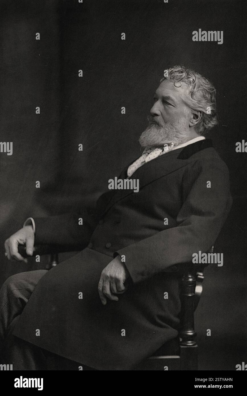 Portrait de Frédéric ou Frédéric, Lord Leighton (1830-1896) peintre et sculpteur anglais - document historique, photographe inconnu Banque D'Images