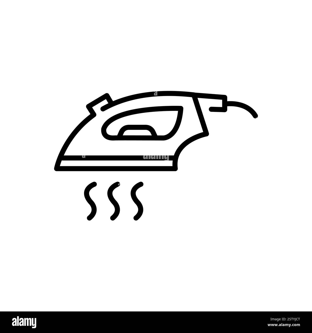 Icône de fer. Signe linéaire vectoriel, symbole, logo de fer pour le concept mobile et la conception Web. Icône pour le site Web du magasin d'appareils ménagers, gadg Illustration de Vecteur