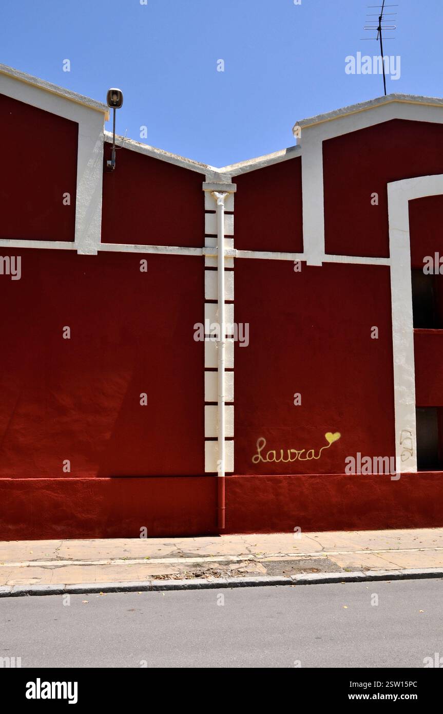Graffiti amour à Laura, Benicarló, Castellón, Communauté valencienne, Espagne Banque D'Images
