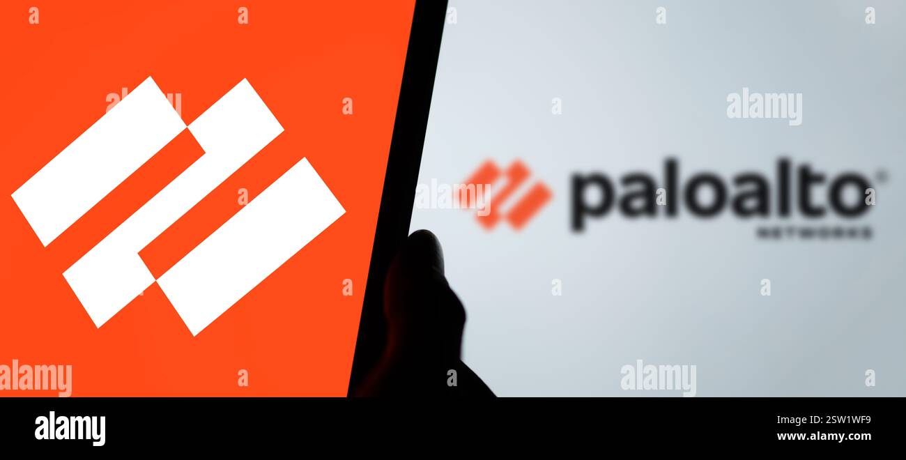 Dhaka, Bangladesh- 07 août 2024 : le logo Palo Alto Networks est affiché sur le smartphone. Palo Alto Networks est un leade de cybersécurité Banque D'Images