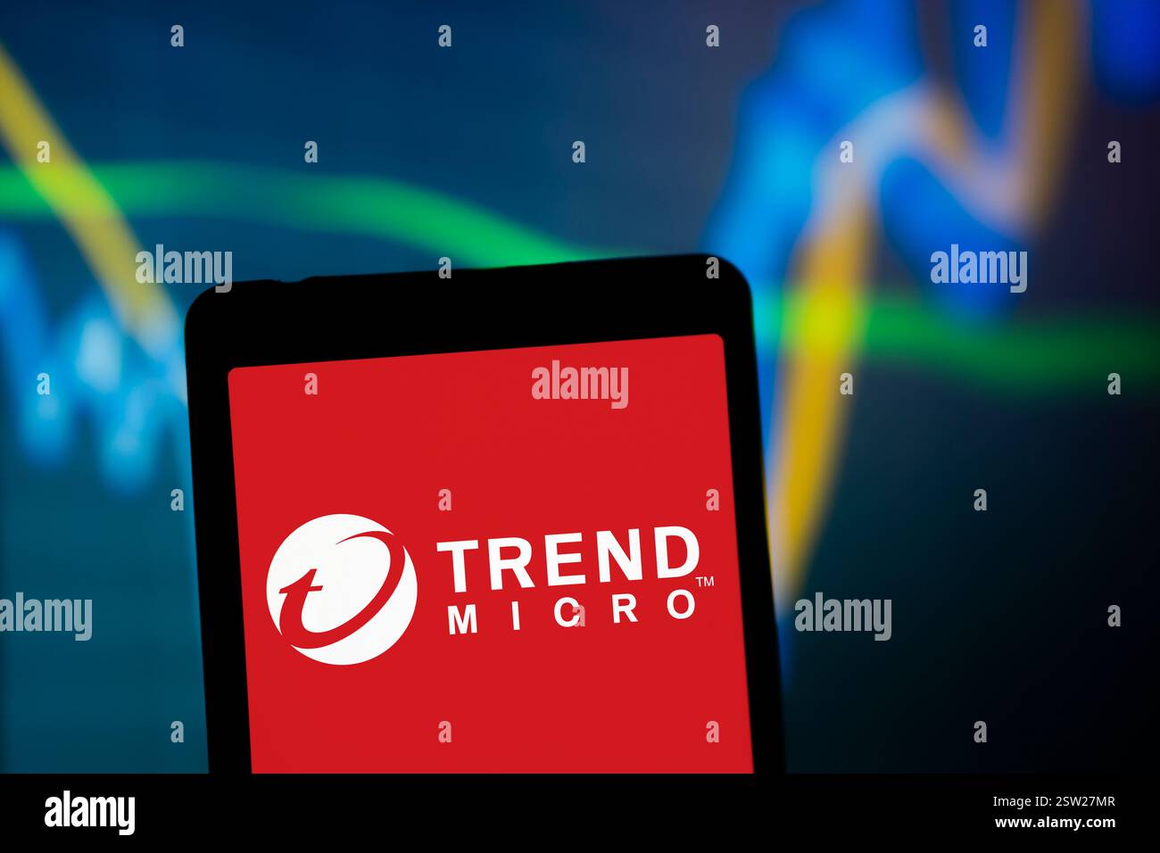 Dhaka, Bangladesh- 09 août 2024 : le logo Trend Micro Inc. est affiché sur le smartphone. Trend Micro Inc â est un cyb américain-JapaneseÂ Banque D'Images