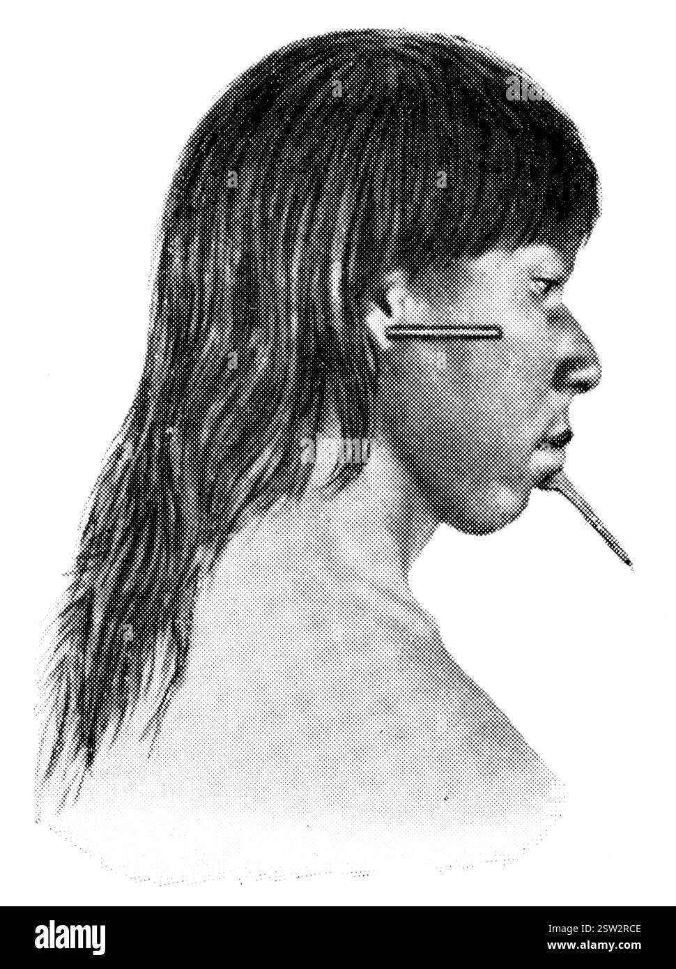 Peuples américains. Portrait de Karaja. Banque D'Images