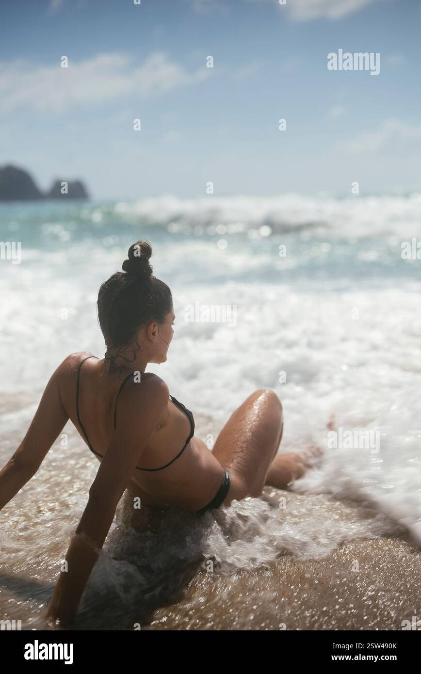 Découvrez les sereines Beach Vibes Une escapade tropicale parfaite et revigorante vous attend Banque D'Images