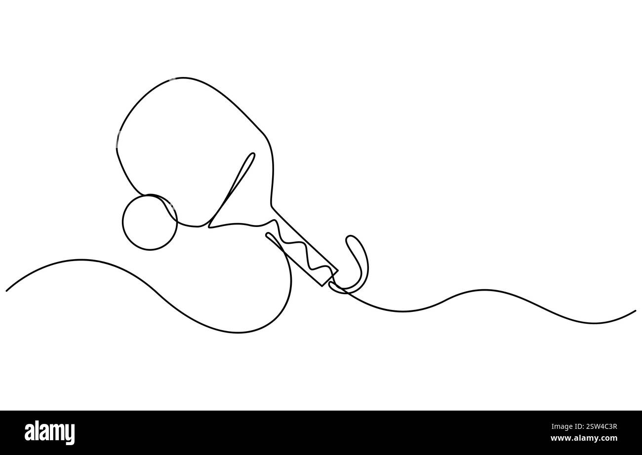 dessin d'une ligne de pickleball Illustration de Vecteur