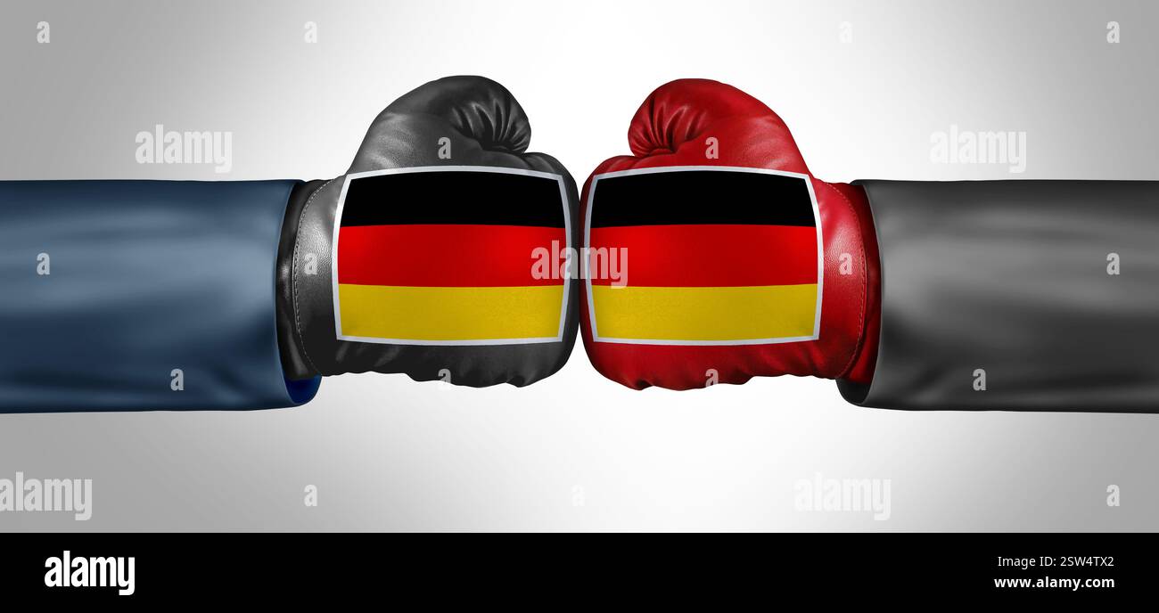 Concours électoral en Allemagne et partis politiques allemands votent ou votent en Europe pour élire le candidat chancelier et le représentant Banque D'Images