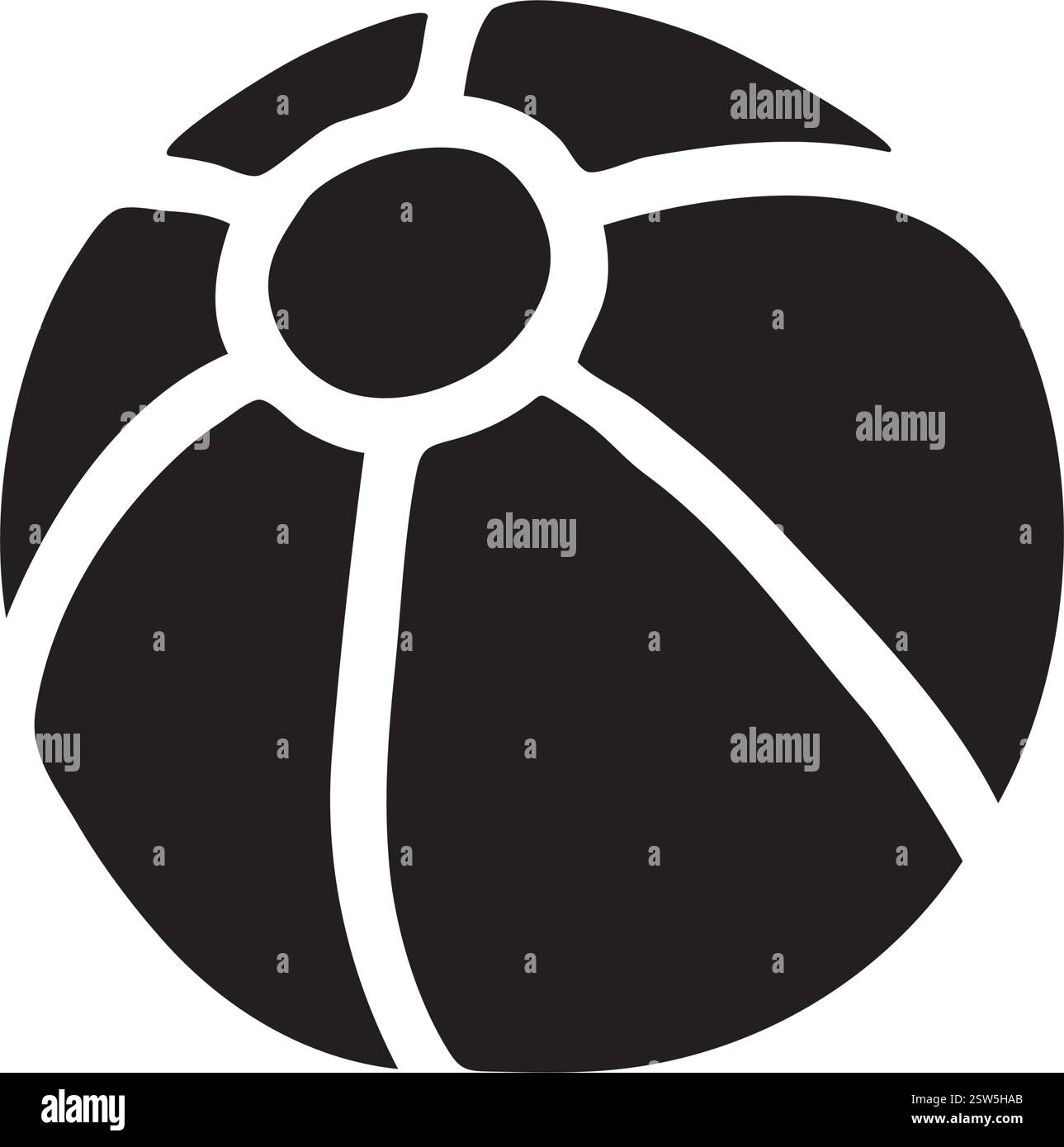 Doodle icône de ballon de plage dessiné à la main dans un style plat Illustration de Vecteur