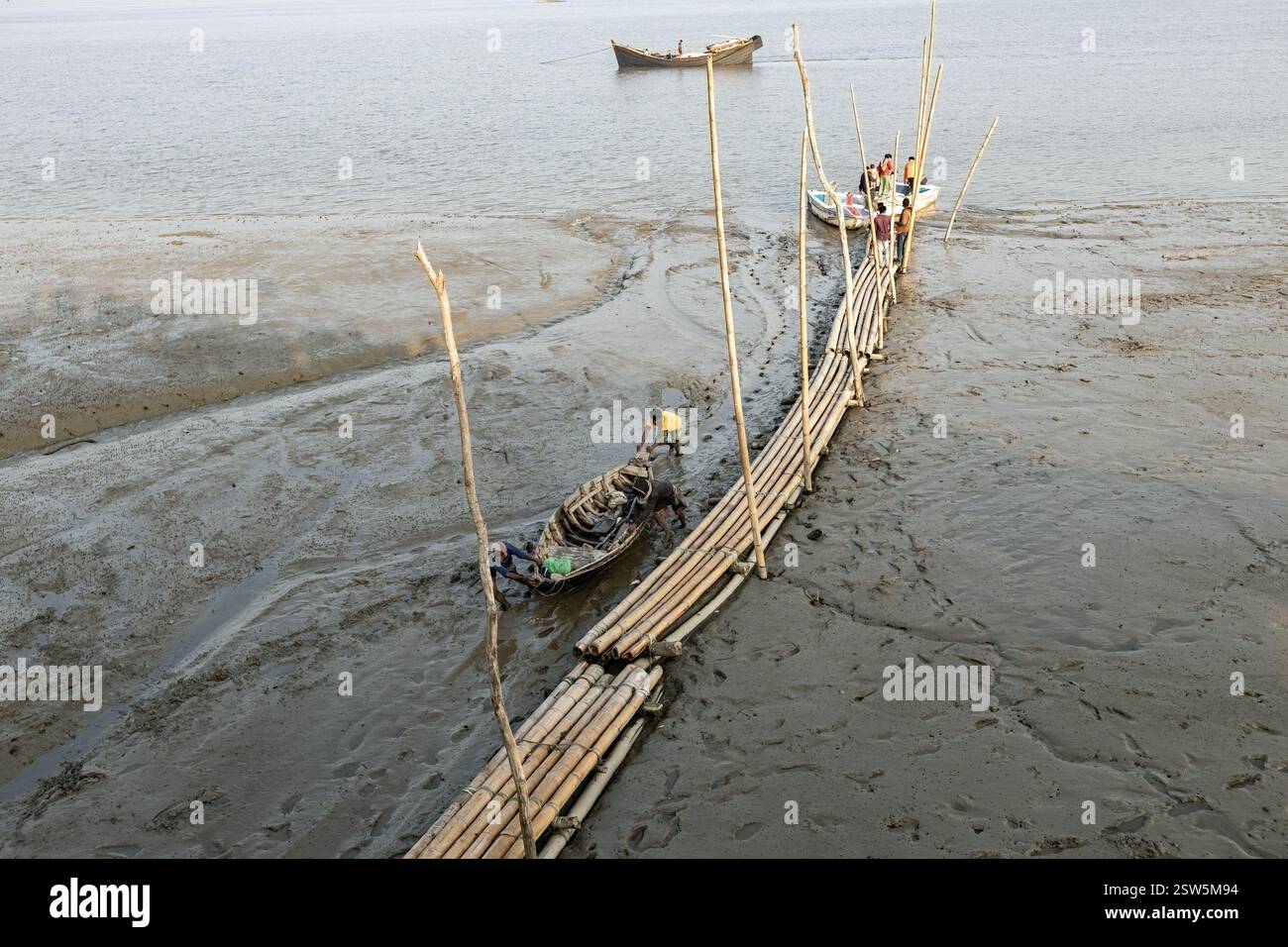 Transport de bambous à Inani Beach à Cox's Bazar Bangladesh Banque D'Images