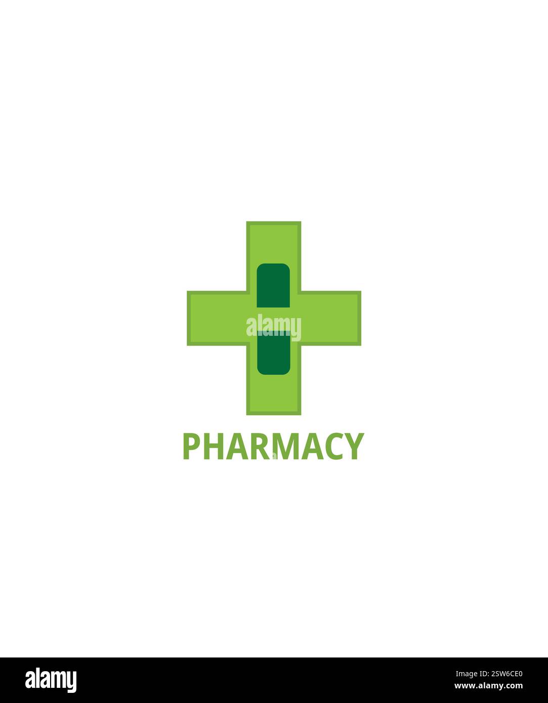 Croix verte ou plus conception de logo médical, modèle de vecteur de conception de logo médical Illustration de Vecteur