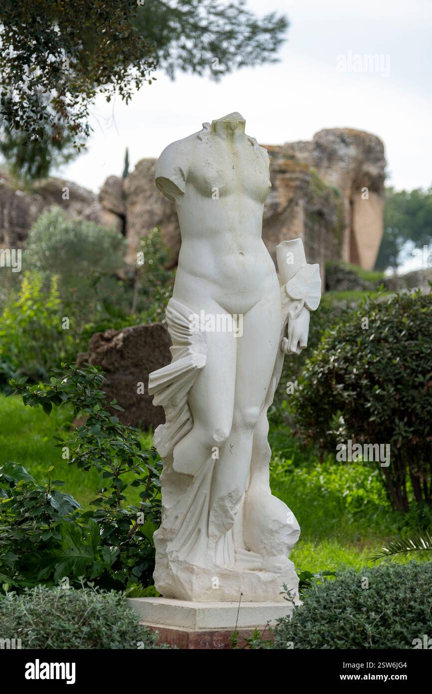 Vénus d'Italica, statue romaine à la ville romaine d'Italica, Santiponce, Séville, Andalousie, Espagne. Banque D'Images