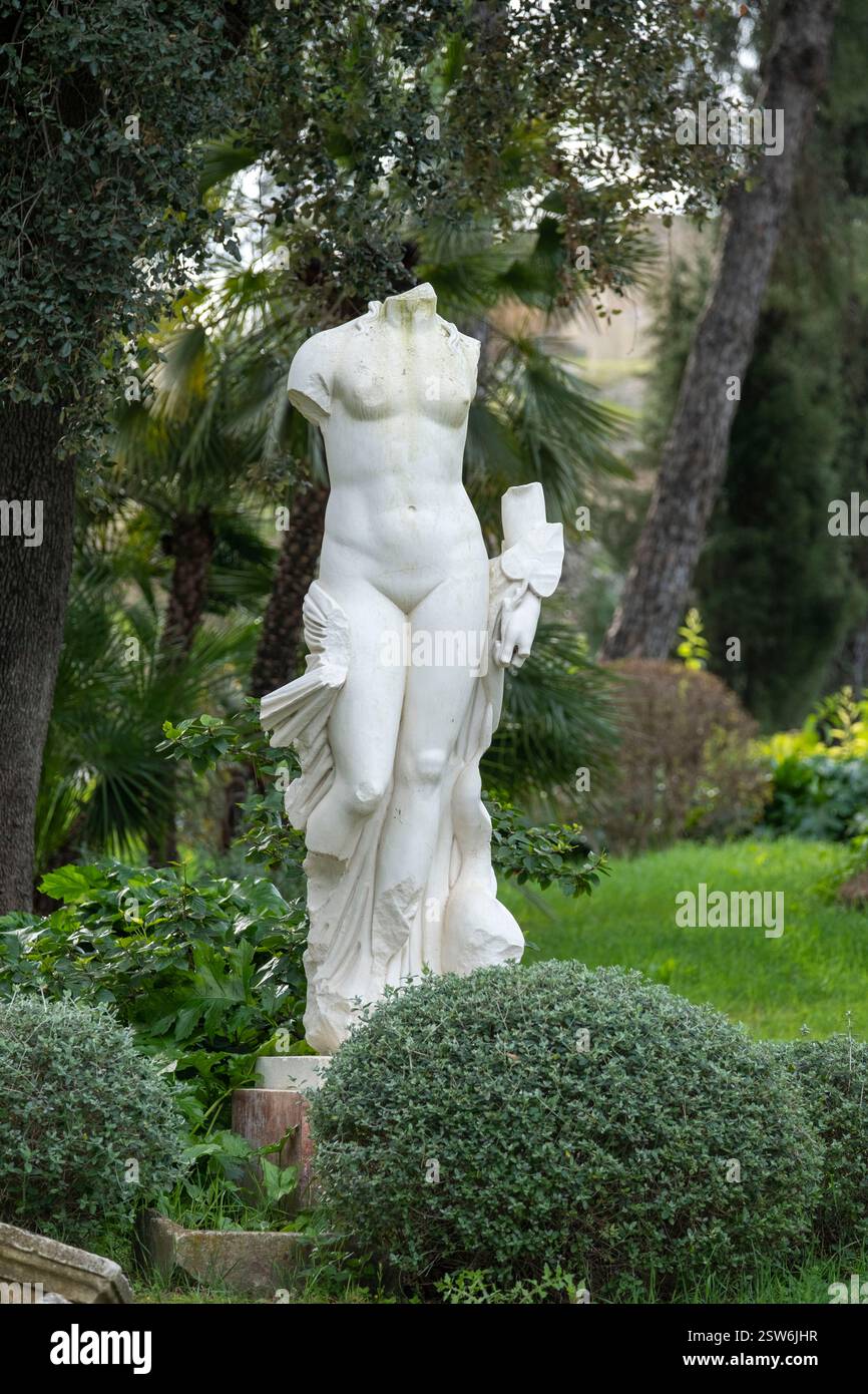 Vénus d'Italica, statue romaine à la ville romaine d'Italica, Santiponce, Séville, Andalousie, Espagne. Banque D'Images