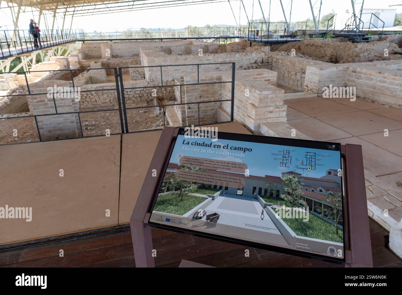 La Villa romaine de Fuente Alamo, Puente Genil, Andalousie, Espagne. Banque D'Images