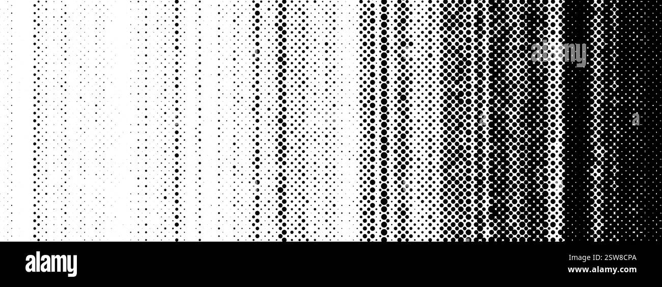 Fond grunge demi-teinte grunge. Texture de bruit de grain de décoloration. Papier peint sablonneux à pois pop art. Toile de fond rétro verticale pixelisée. Superposition comique de style anime ou manga. Modèle de demi-ton vectoriel Illustration de Vecteur