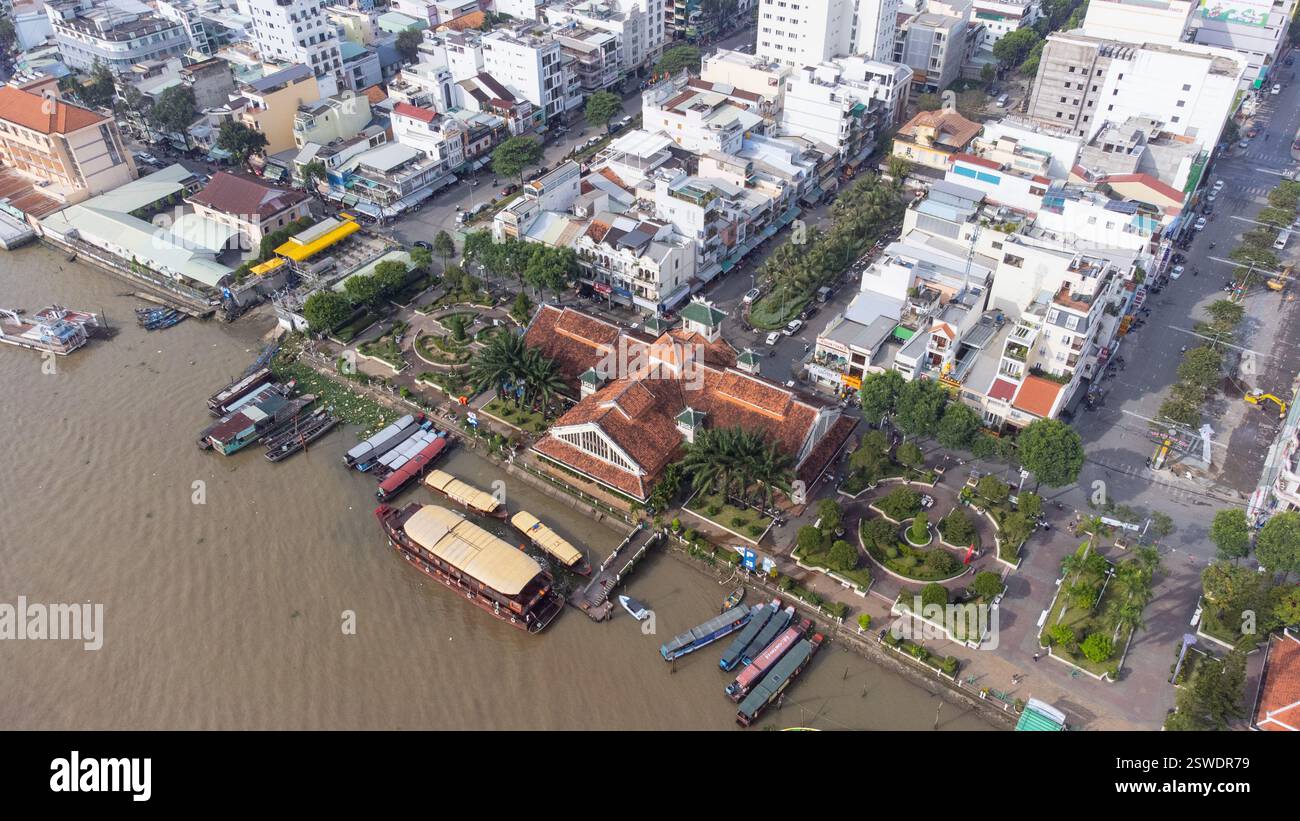 Marché de Can Tho, Can Tho, Vietnam Banque D'Images