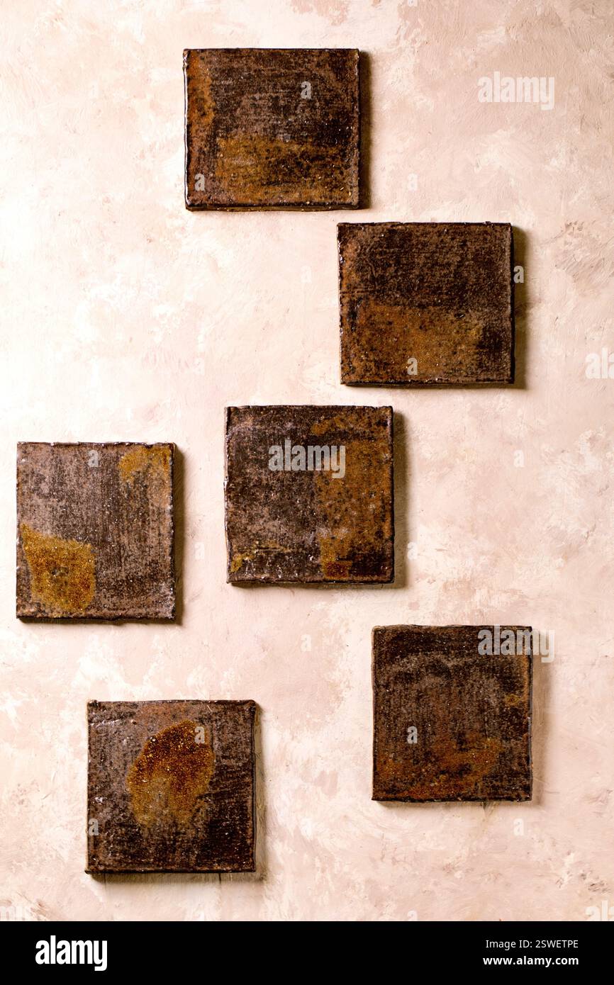 Carreaux de céramique texturés pour le fond Banque D'Images