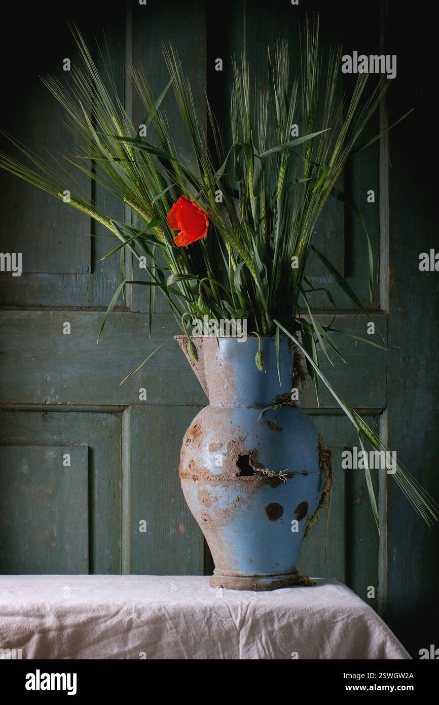 Orge et pavot Banque D'Images