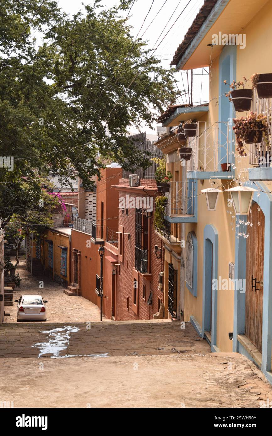 Oaxaca, Mexique. Ruelles et rues colorées dans le centre-ville historique Banque D'Images