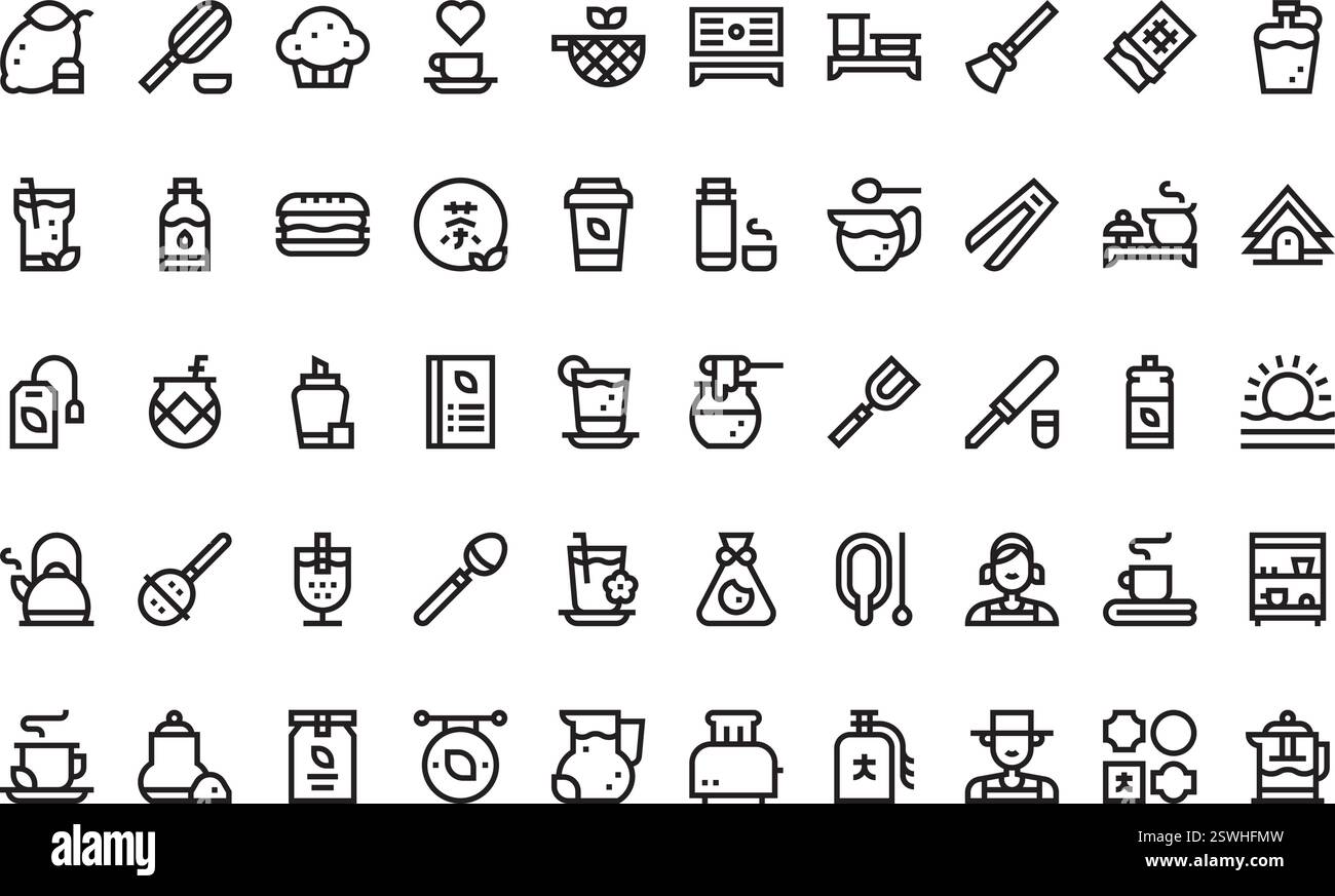 Collection d'icônes vectorielles de haute qualité avec contour modifiable. Idéal pour les projets professionnels et créatifs. Illustration de Vecteur