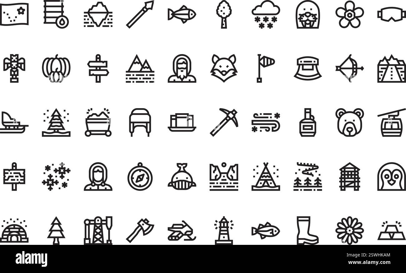 Collection d'icônes vectorielles de haute qualité avec contour modifiable. Idéal pour les projets professionnels et créatifs. Illustration de Vecteur