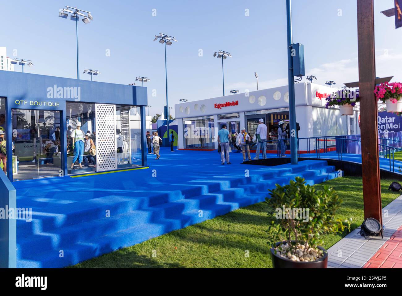 Vue générale du complexe international de tennis et de squash Khalifa lors du Qatar ExxonMobil Open 2025, ATP 500 Tennis ouvert le 21 février 2025 à Doha, Qatar Banque D'Images