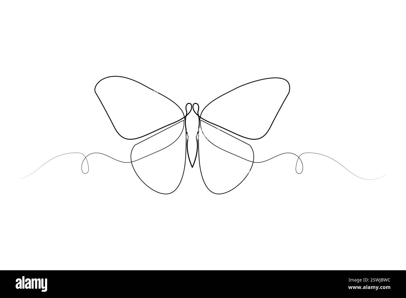 Art vectoriel papillon abstrait isolé sur fond blanc Illustration de Vecteur