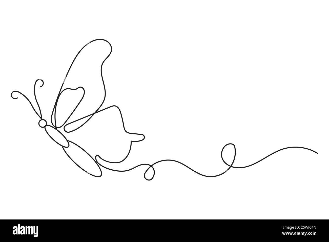 Art vectoriel papillon abstrait isolé sur fond blanc Illustration de Vecteur
