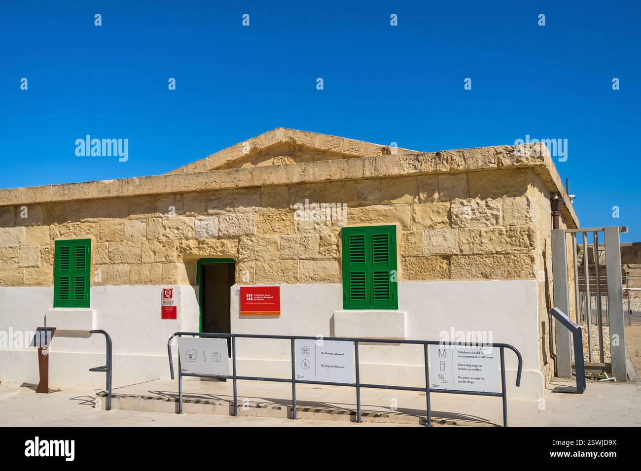 Centre des visiteurs du Musée national de la guerre à La Valette, Malte. Banque D'Images