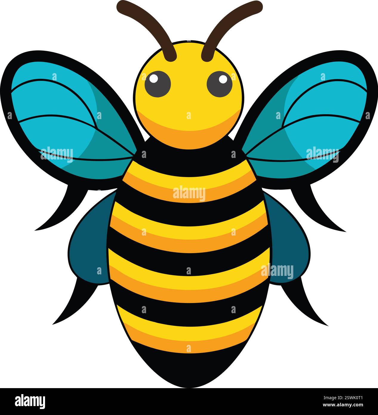 Une icône vectorielle d'abeille est un graphique numérique évolutif représentant une abeille conçu pour être utilisé dans des logos, des sites Web et des illustrations. Illustration de Vecteur